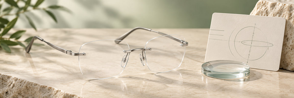 Can Rimless Glasses Correct Astigmatism? CYL & Axis Explained