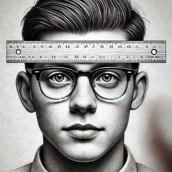 Example of a clear PD photo showing the ruler and pupils