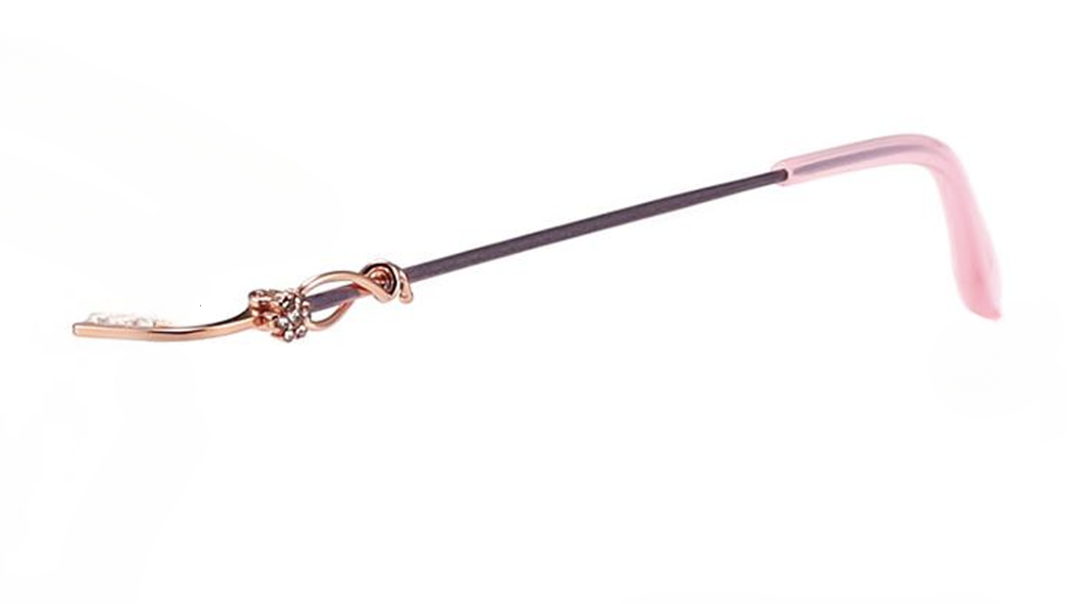 ChicLine 2803 Bronze/Purple Titanium Rimless Eyeglasses