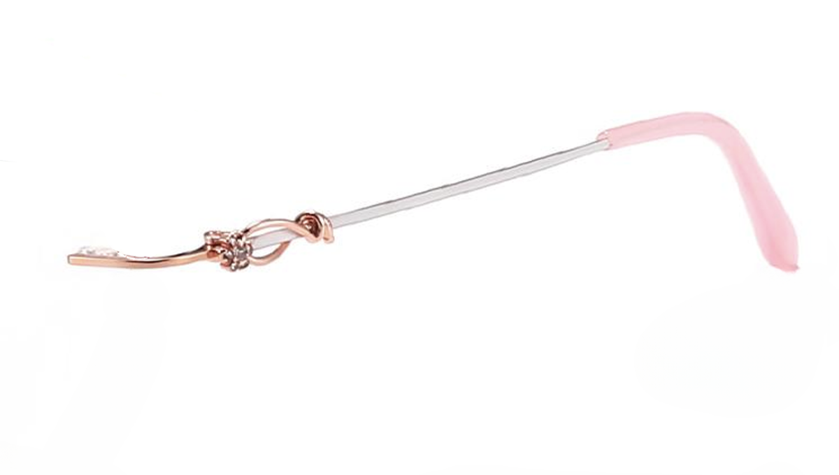 ChicLine 2803 Bronze/White Titanium Rimless Eyeglasses
