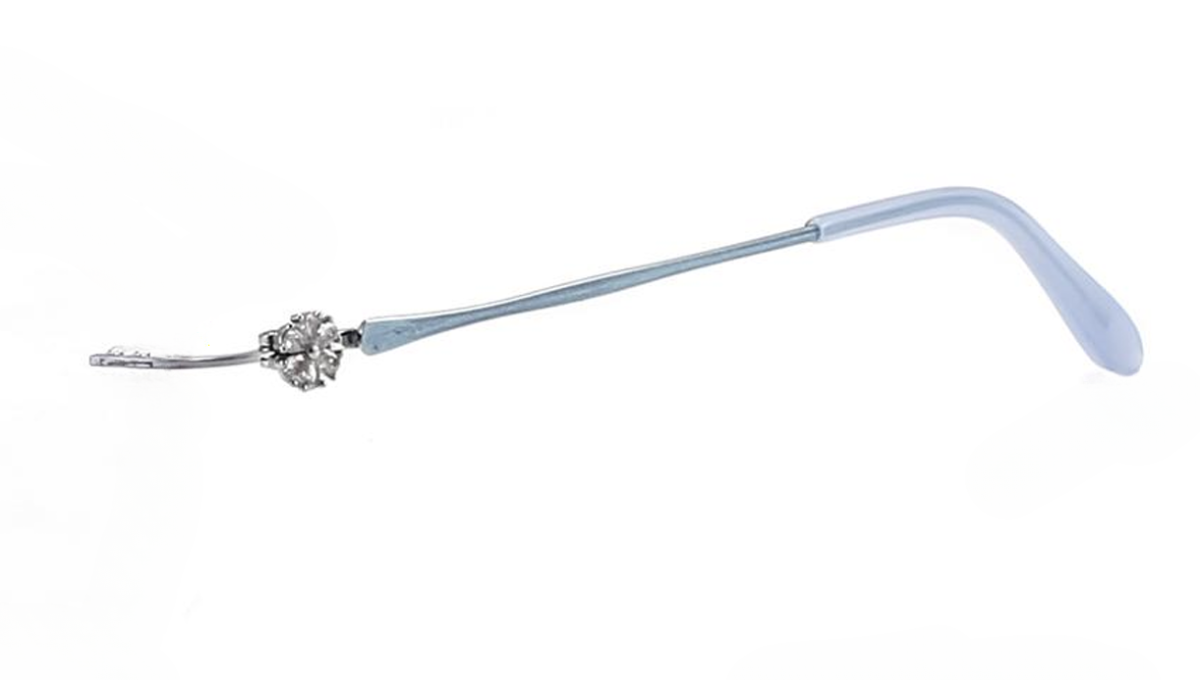 ChicLine 2805 Silver/Blue Titanium Rimless Eyeglasses