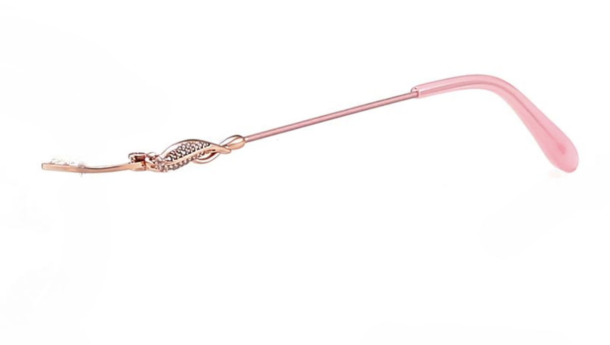 ChicLine 2807 Bronze/Pink Titanium Rimless Eyeglasses