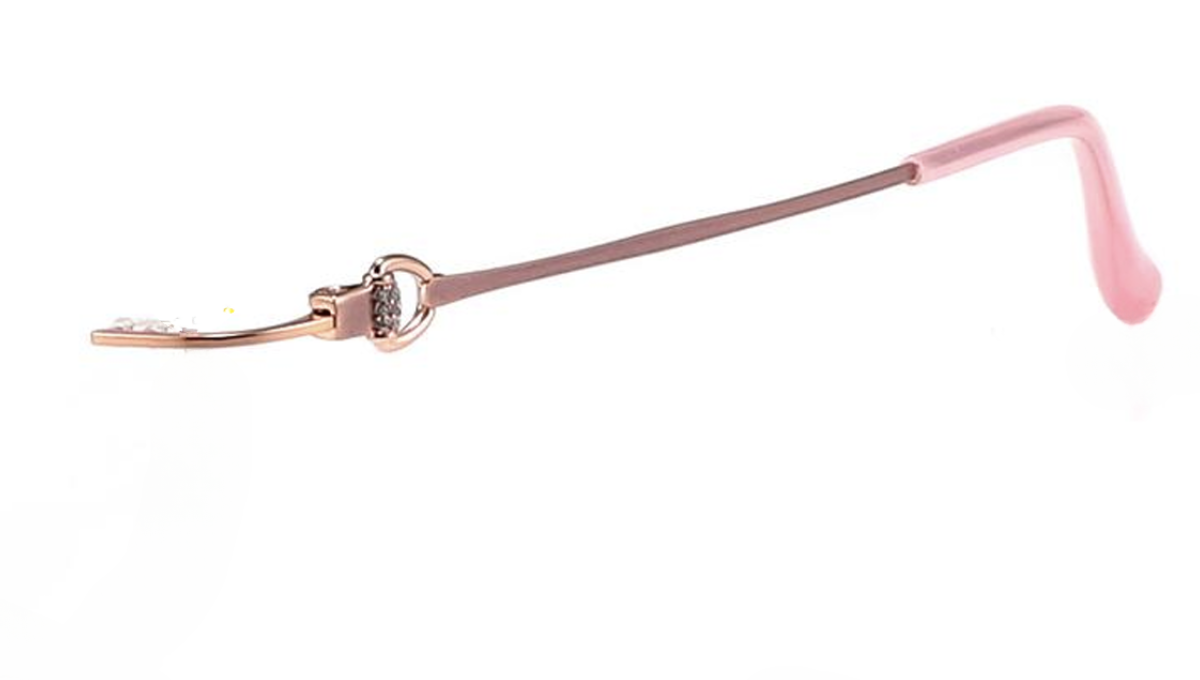 ChicLine 2809 Bronze/Pink Titanium Rimless Eyeglasses