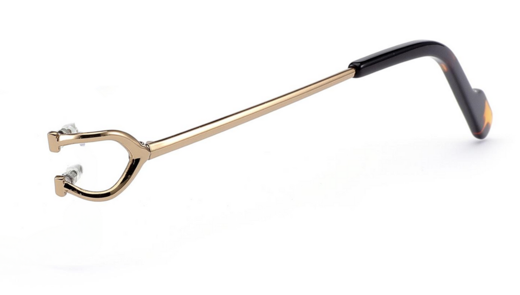 Horseshoe Link Matte Gold Rimless Eyeglasses