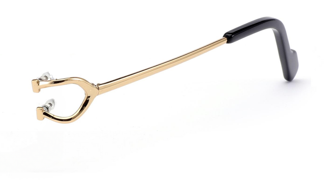 Horseshoe Link Shiny Gold Rimless Eyeglasses