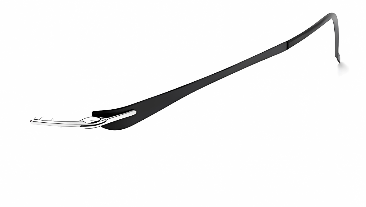 Titanium Elite 5003 Black Rimless Eyeglasses