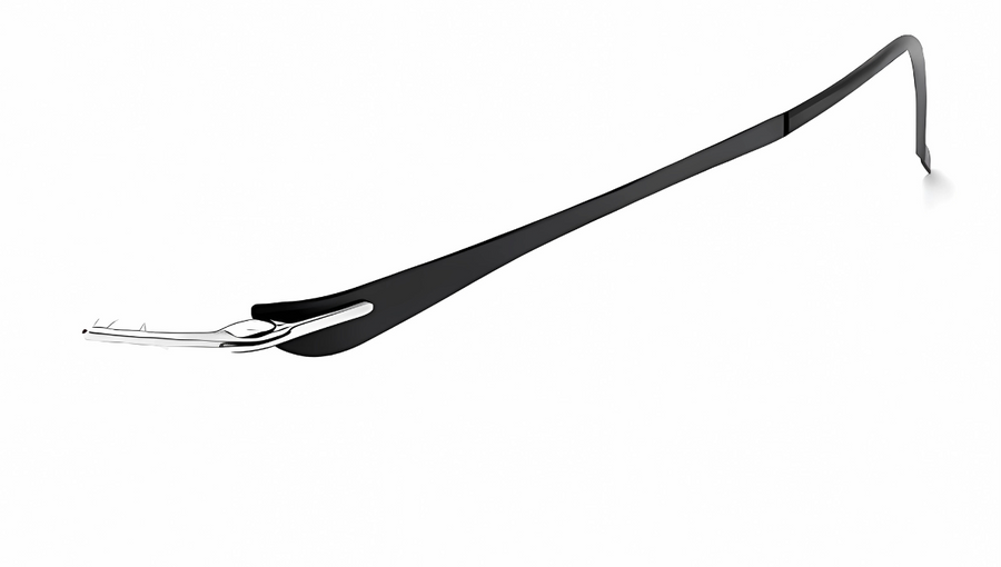 Titanium Elite 5003 Black Rimless Eyeglasses