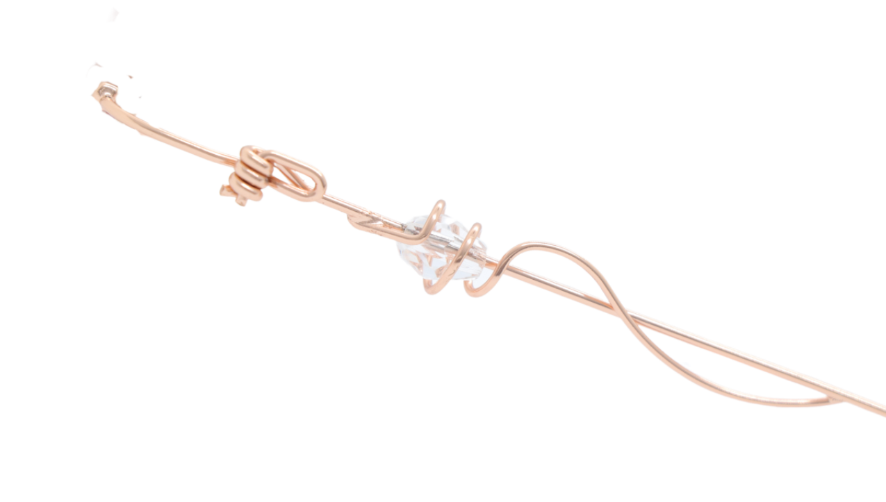 Snake Line Gold Rimless Eyeglasses