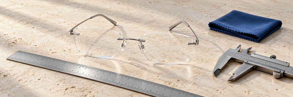 What Do Glasses Size Numbers Mean? A Rimless Fit Guide