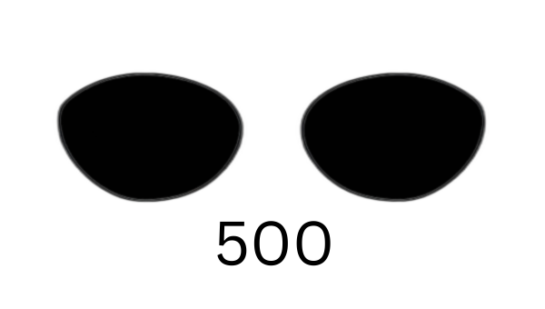 Oval 500 Solid Sunglasses