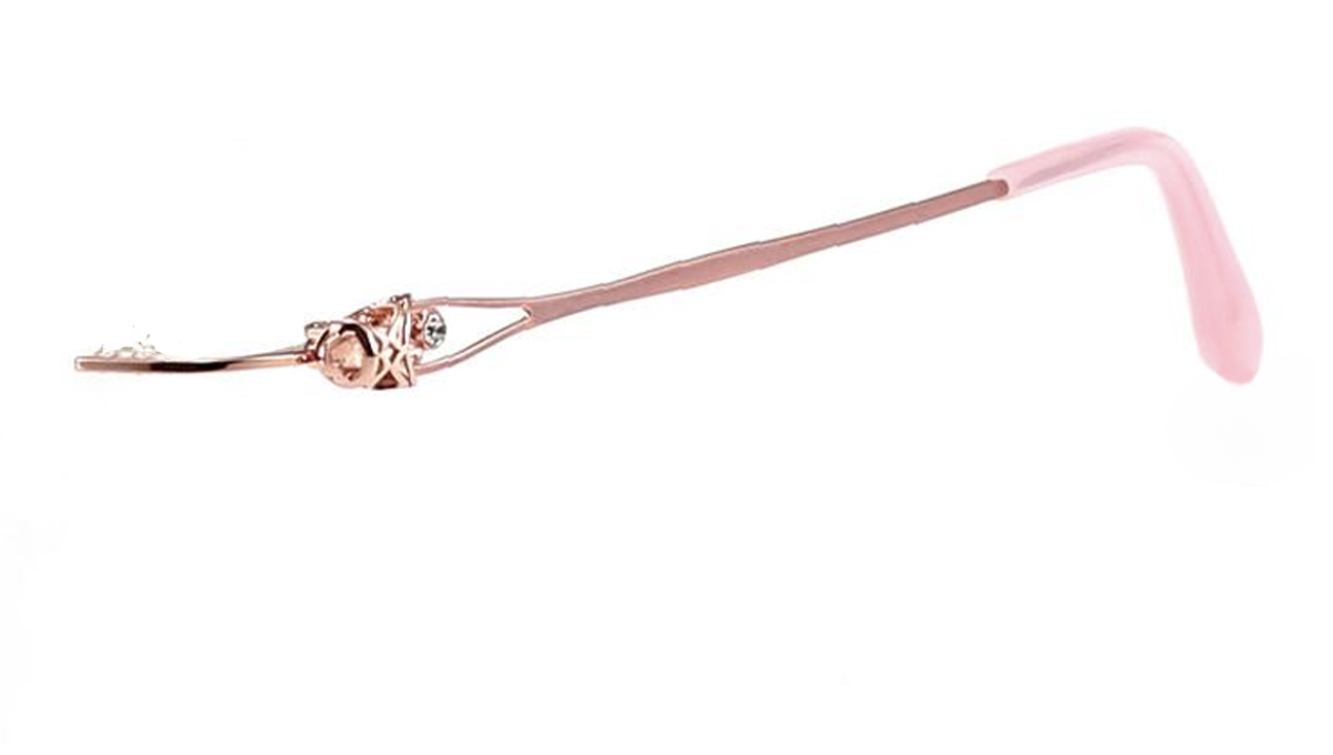 ChicLine 2810 Bronze/Pink Titanium Rimless Eyeglasses