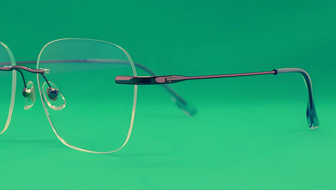 Original front view of the Bronze TitanLite YJ2204 rimless frame