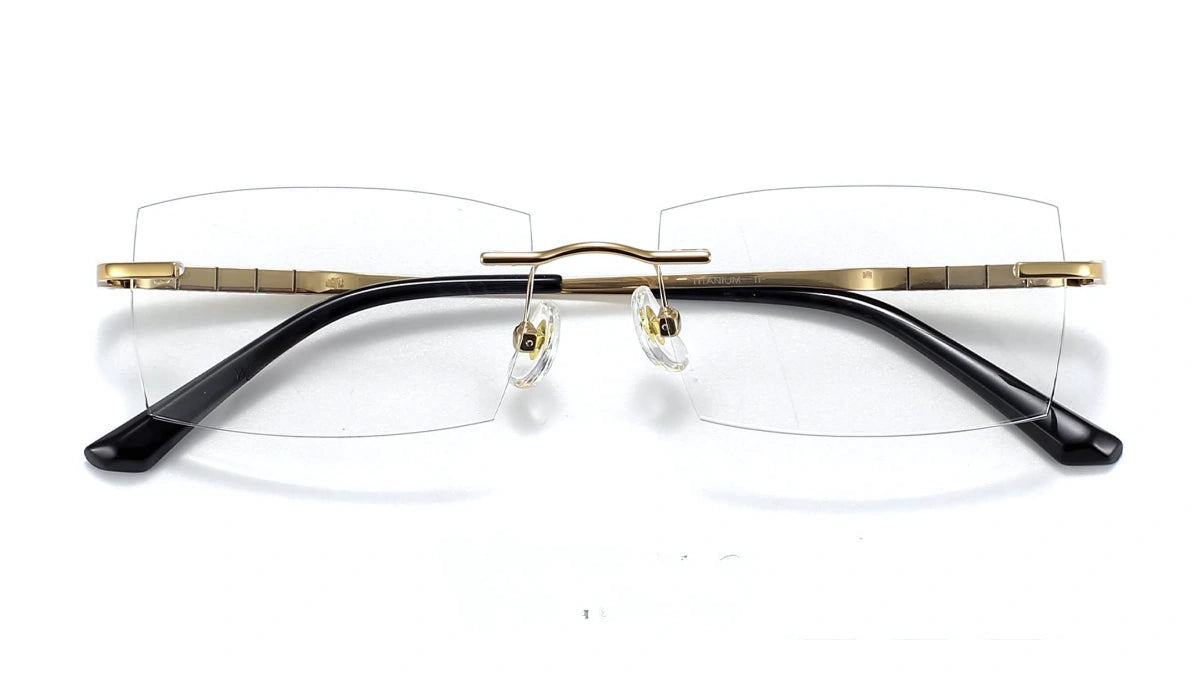 Original front view of the Gold TitanLite YJ2356 rimless frame